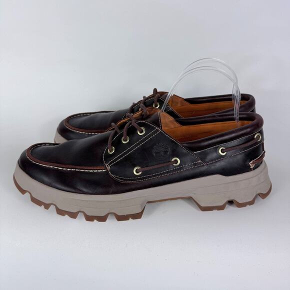 Timberland Originals Ultra EK+ 3-Eye Oxford Shoes Men 11.5 Brown Leather Moc Toe